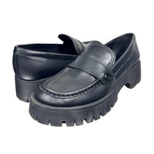 GBG Los Angeles Black Platform Loafers